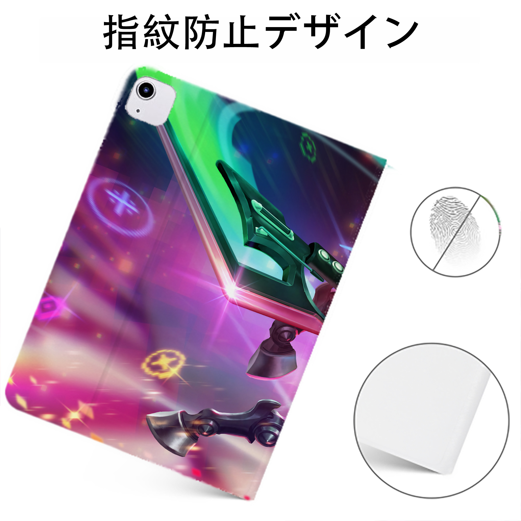 （画像用） リーグ・オブ・レジェンド League of Legends LOL IPadケース ペンホルダー付き ブックスタイルデザイン